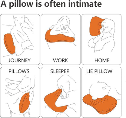 SJC Inflatable Camping Pillow – Ultralight Compact Neck Pillow for Camping Backpacking and Travel Ergonomic Lumbar Support for Sleeping