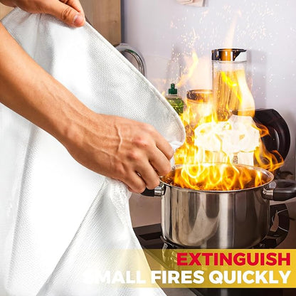Fire Blankets Emergency for Home, 1 Pack Emergency Fire Blanket for House Camping Car Office Warehouse