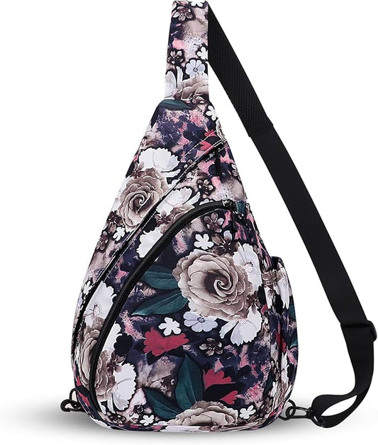 HUA ANGEL Crossbody Sling Bag for Men & Women Lightweight Waterproof Chest Shoulder Bag for Travel Hiking & Everyday Use