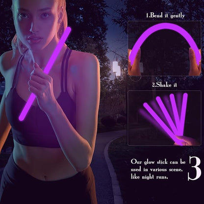 12 PCS 14 Inch Industry Grade Glow Sticks Bulk Emergency Jumbo Light Sticks Glow in The Dark Bright Large Glow Sticks for Camping,Hiking,Hurricane, Earthquake, Survival Kit Accessories