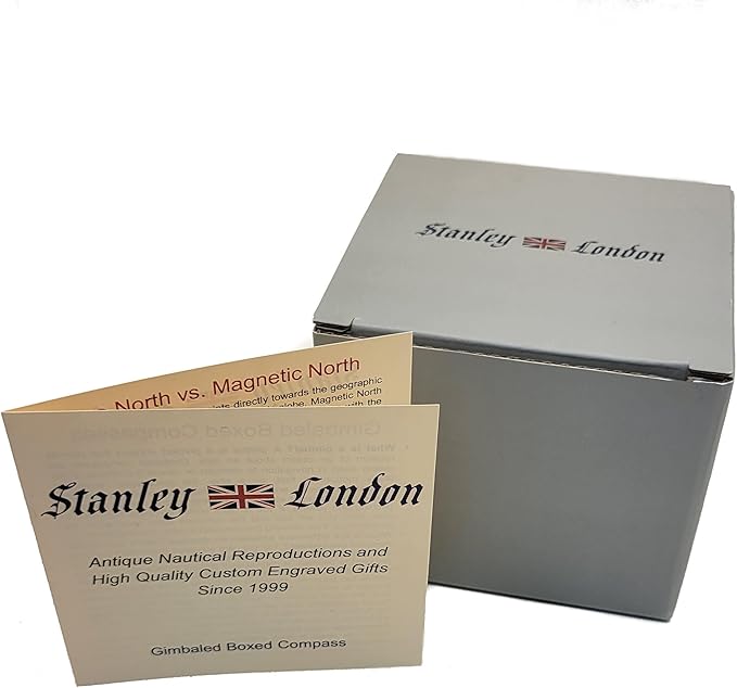 Engravable Executive Navigator Desk Compass in Luxurious Lacquered Piano Finish Case | Personalized Compass Gift Engraved with a Custom Message or Select from Pre-Engraved Plaques