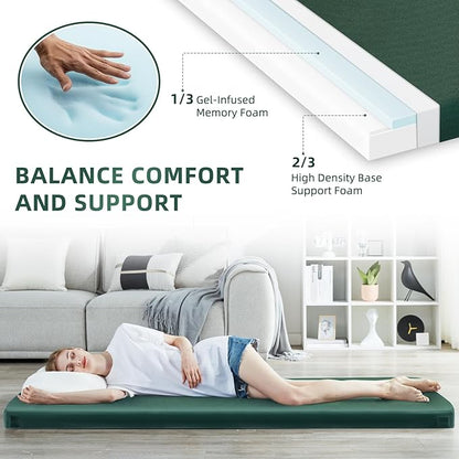 Sleeping Pad for Adults, Comfortable Thick Floor Sleeping Mats for Car Truck Tent with Removable Travel Bag