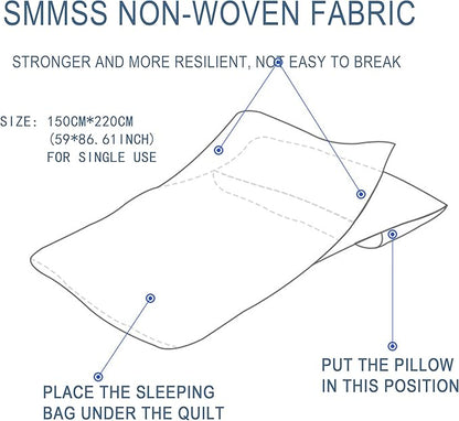 SZLYTYUN Disposable Sleeping BagPortable Sleeping Bag for Traveling and CampingIndividually Wrapped Sleeping Bag, Suitable for Single use