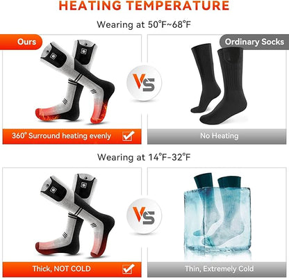 Heated Socks for Men Women Rechargeable Washable APP Remote Control 7.4V Battery Electric Heating Socks for Hunting Ice Fishing Camping Hiking Skiing Outdoor Work