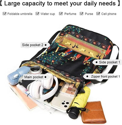 Drawstring Foldable Large Capacity Dry-wet Separation Travel Sports Backpack Waterproof Gym Bag with Multiple Pockets (C)
