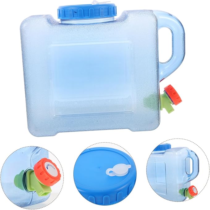Abaodam Portable Drinking Bucket Water Storage Container with Faucet Outdoor Water Container Outdoor Camping Water Bucket Outdoor Supply Portable Water Jug Liquid Storage Bucket