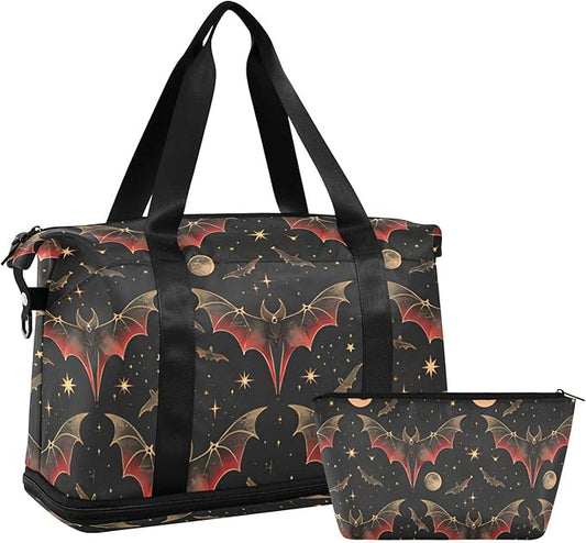 Women's Weekender Duffle Bag for Travel and Gym with Toiletry and Shoes Compartment