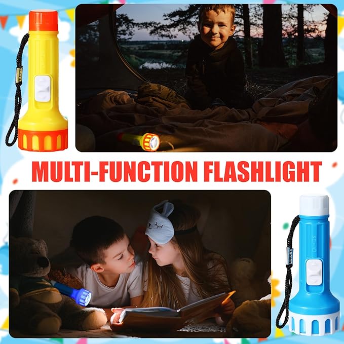 24 Pcs Mini Flashlight Bulk Small Multicolor LED Flashlights with Lanyard Portable Flashlights Lightweight Handheld Flashlight for Night Party Favors Gift Camping Hiking Home(Rainbow Style)