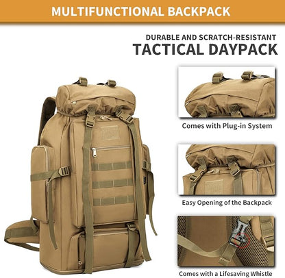 Hiking Daypack for Men Large Army Rucksack molle bag Military Tactical Backpack for Outdoor Traveling Camping