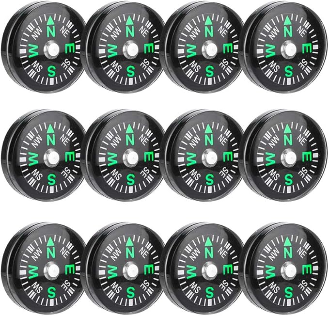 20mm Pocket Compass Lightweight Button Compass Camping for Hiking