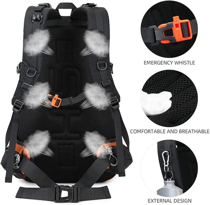 40L Waterproof Lightweight Hiking,Camping,Travel Backpack for Men Women