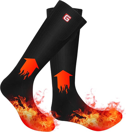 SVPRO Electric Heated Socks Men Women Rechargeable Heating Socks Washable Battery Thermal Foot Warmer Socks Winter Warm Socks