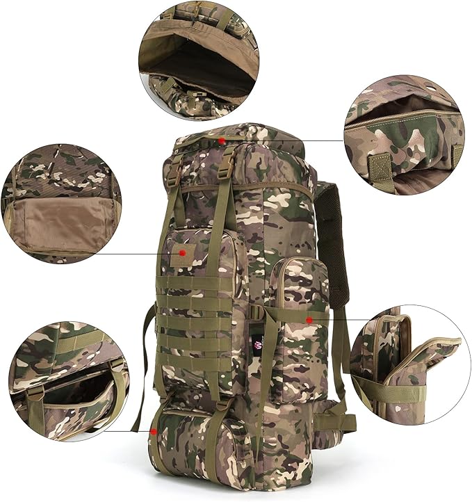 Hiking Backpack for Men 70L/100L Camping Backpack Military Rucksack Molle 3 Days Assault Pack for Climbing