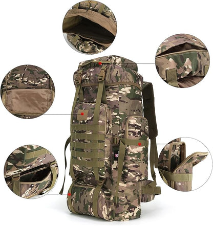 Hiking Backpack for Men 70L/100L Camping Backpack Military Rucksack Molle 3 Days Assault Pack for Climbing