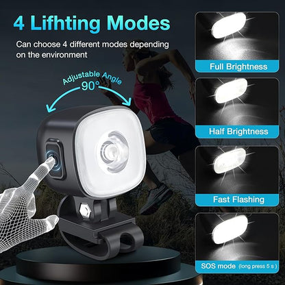 Croc Lights for Shoes Rechargeable, 2Pcs Adjustable and Waterproof Croc Headlights for Adult Shoes, 4 Light Modes, Croc Accessories are Great for Walking Dogs, Camping, and Giving Gifts