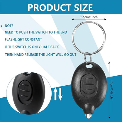 24 Pack Mini Led Flashlight Keychain Portable Ultra Bright Small Flashlight Key Ring for Outdoor Night Activities and Emergency Lighting (Color Set 2)