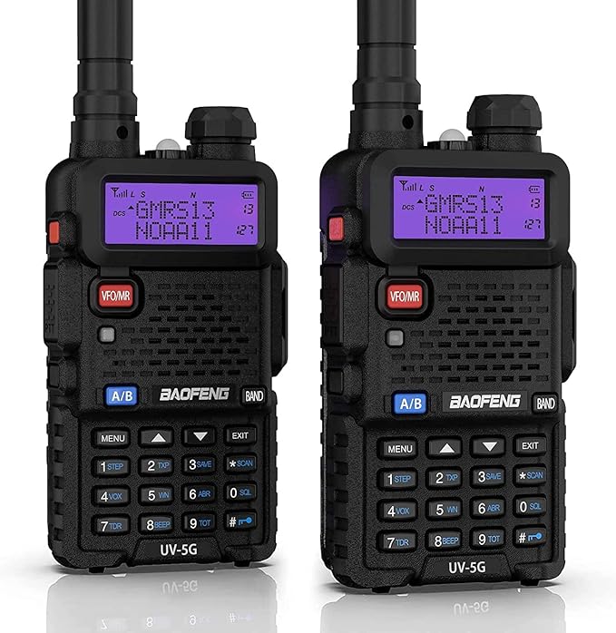 BAOFENG UV-5G (UV-5X) GMRS Radio, Long Range Rechargeable Two Way Radio with NOAA Weather Receiving & Scanning, GMRS Handheld Radio for Adults, Support Chirp, 2 Pack