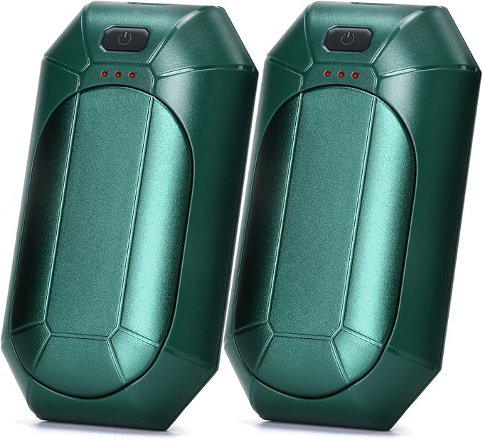 2 Pcs Mini Hand Warmer Rechargeable, 2000mAh*2 Portable Hand Warmer Reusable, 3 Levels Temperature Adjustable 2 in 1 Hand Warmer, Outdoor Indoor Warm Gift for Men Women Children