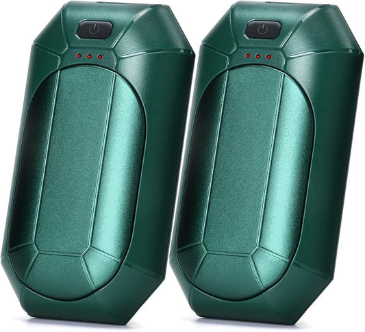 2 Pcs Mini Hand Warmer Rechargeable, 2000mAh*2 Portable Hand Warmer Reusable, 3 Levels Temperature Adjustable 2 in 1 Hand Warmer, Outdoor Indoor Warm Gift for Men Women Children