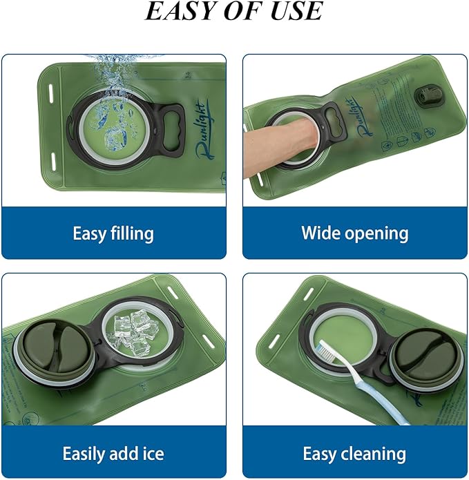 Hydration Bladder Hiking Water Bladder Leak-Proof Water Reservoir BPA Free Hydration Bag for Biking Running Camping