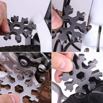 3 Pack multitool 18 In 1 snowflake,Stainless Steel MultiTool,Stainless Steel Snowflake Bottle Opener/Flat Phillips Screwdriver Kit/Wrench,Great Christmas gift