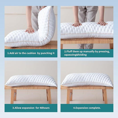 Pillow for Side and Back Sleepers Side Sleeper Pillow for Neck and Shoulder Pain Side Sleeper Bed Pillows Travel Size with Adjustable Shredded Memory Foam Filling