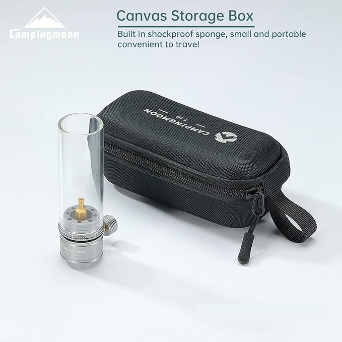 Campingmoon Camping Gas Lantern Gas Lamp Portable Outdoor Dreamlike Candle Camping Tent Lantern Glass Lantern