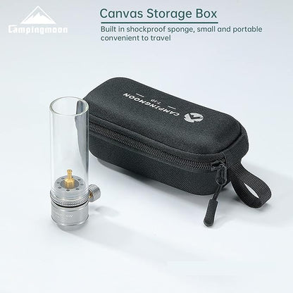 Campingmoon Camping Gas Lantern Gas Lamp Portable Outdoor Dreamlike Candle Camping Tent Lantern Glass Lantern