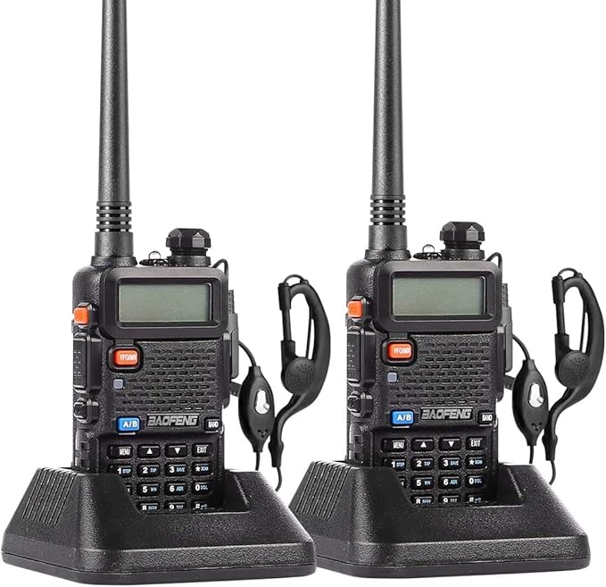 Baofeng UV-5R Ham Dual Band Two Way Radio 144-148/420-450Mhz,Nicama Walkie Talkie 1800mAh Li-ion Battery (2 Pack)