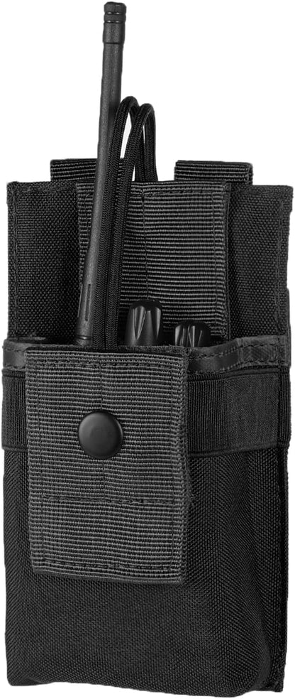 FRTKK Tactical Radio Holder Radio Holster Molle Radio Pouch Universal Radio Case Military Heavy Duty Radio Bag for Police Firefighter Two Ways Walkie Talkies Vest