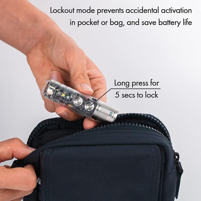 RovyVon A28 Gen 2 Pocket Flashlight, 1000 Lumen with Sidelight Super Bright Handheld Flashlights, USB C Rechargeable EDC Flashlights Waterproof for Hiking, Outdoor, Emergency