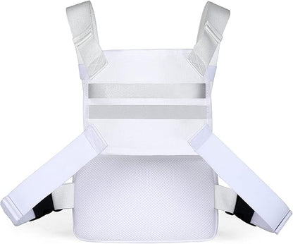 Outdoor Sports Chest Bag, Lightweight EDC Chest Bag For Men & Women, Running Vest Chest Pack With Phone Holder For Workouts, Cycling & Hiking (White)