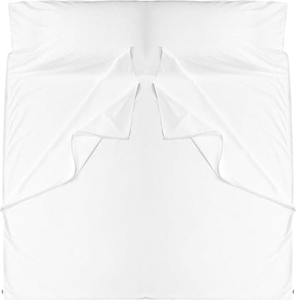 Brand - GANNAFEE Cotton Sleeping Bag Liner with Zipper - 100% Cotton Travel Sheet Sleep Sack Adult - Travel Sleeping Bag for Hotels Camping Hiking