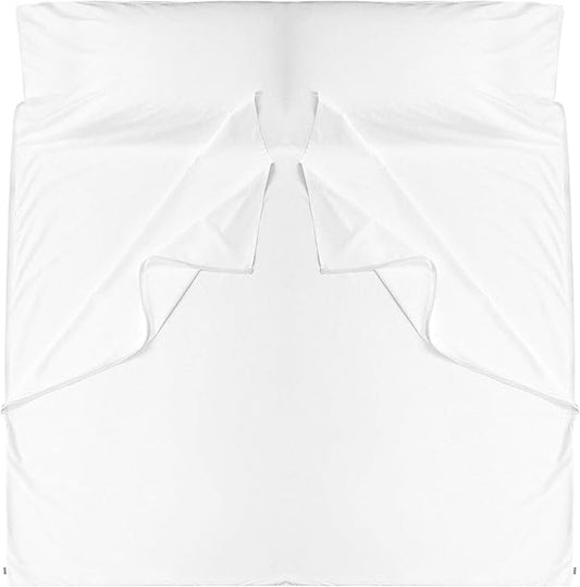 Brand - GANNAFEE Cotton Sleeping Bag Liner with Zipper - 100% Cotton Travel Sheet Sleep Sack Adult - Travel Sleeping Bag for Hotels Camping Hiking
