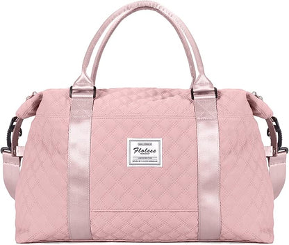Travel Duffel Bag,Sports Tote Gym Bag,Shoulder Weekender Overnight Bag for Women