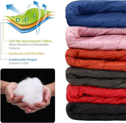 Cold Weather Mummy Sleeping Bag 15°F Extreme 3-4 Season Sleeping Bag for Adults - 0 Degree Winter Sleeping Bag, Machine Washable for Hiking Backpacking & Outdoor Activities