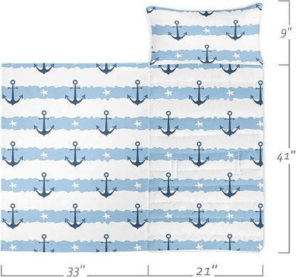 Space Nap Mat - Space Ship Galaxy Sleeping Bag with Removable Pillow - Daycare and Sleepovers Preschool Kindergarten Bedding Set for Kids Toddler Boys Girls