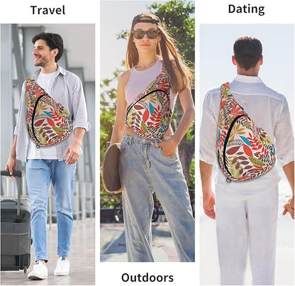 HUA ANGEL Crossbody Sling Bag for Men & Women Lightweight Waterproof Chest Shoulder Bag for Travel Hiking & Everyday Use