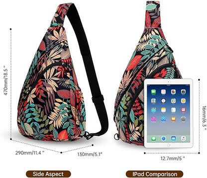 HUA ANGEL Crossbody Sling Bag for Men & Women Lightweight Waterproof Chest Shoulder Bag for Travel Hiking & Everyday Use