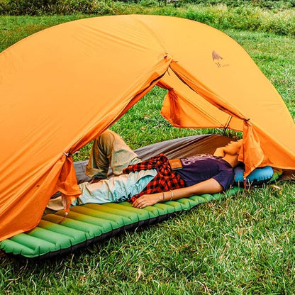 Gear Doctors Ultralight 17oz Camping Sleeping pad ApolloAir - Compact, Warm 5.2 R-Value 4 Season, Camping Air Mattress, Perfect for Backpacking, Hiking - Lightweight Inflatable & Compact Sleep Pad