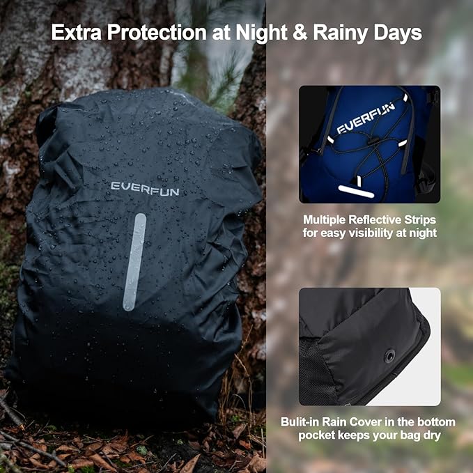 Everfun Hydration Backpack 18L with Water Bladder 2L/3L Hiking Water Backpack Women Men Lightweight Insulation Hydration Day Rucksack for Hiking, Cycling, Running, Festival, Camping