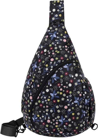 HUA ANGEL Crossbody Sling Bag for Men & Women Lightweight Waterproof Chest Shoulder Bag for Travel Hiking & Everyday Use