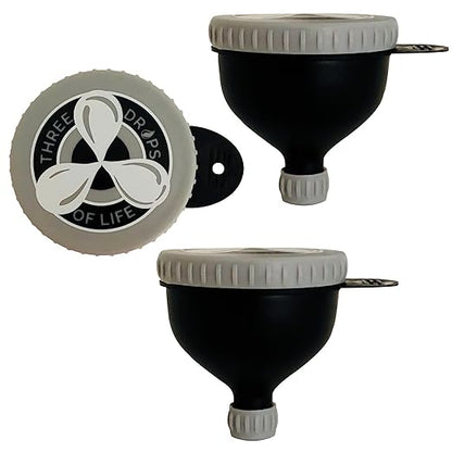 Fill N Go Large Protein Funnels, BPA Free, Easy Screw Off Lid, Good for Travel, Workouts and Busy Lifestyles (2, 230ML)