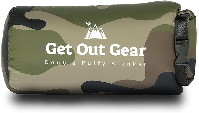 Down Camping Blanket - Puffy, Packable, Lightweight and Warm | Ideal for Outdoors, Travel, Stadium, Festivals, Beach, Hammock | 650 Fill Power Water-Resistant Backpacking Quilt