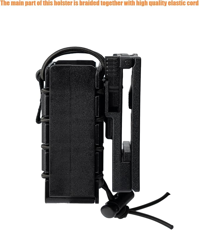 Compact Radio Holster Polymer Walkie-Talkie Case w/Duty Belt/MOLLE Vest Clip Two Ways Radio Pouch Interphone Carrier Sheath for Police Law Enforcement Security Firefighter Rescue EMS EMT