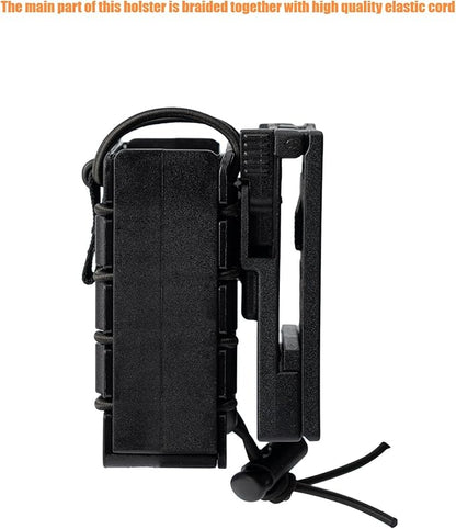 Compact Radio Holster Polymer Walkie-Talkie Case w/Duty Belt/MOLLE Vest Clip Two Ways Radio Pouch Interphone Carrier Sheath for Police Law Enforcement Security Firefighter Rescue EMS EMT