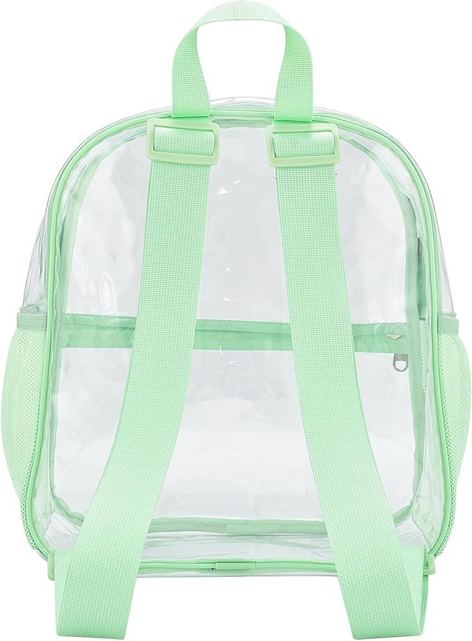 Oraben Clear Backpack for Stadium Events Clear Stadium Backpack 12x6x12 Bag (Nylon Shoulder Straps, Avocado Green)