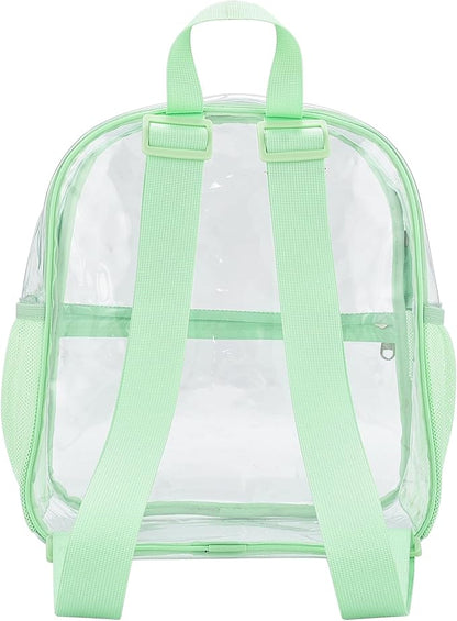 Oraben Clear Backpack for Stadium Events Clear Stadium Backpack 12x6x12 Bag (Nylon Shoulder Straps, Avocado Green)