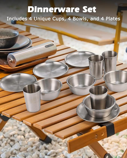 Camping Cooking Utensils Set - 33Pcs/45Pcs Camping Cooking Set Car Camping Essentials Gear for Camp Kitchen Cooking and Grilling, Ideal Gift for RV Tent Camper, Picnics, BBQs