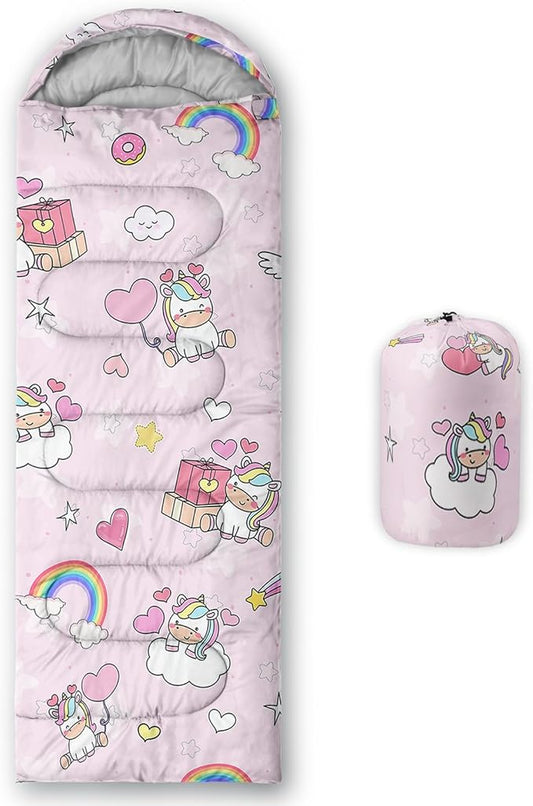 Camping Sleeping Bags,Mermaid Horse Butterfly Starry Sky 3 Season Warm & Cool Weather,Lightweight,Waterproof Sleeping Bags for Adults & Kids,Traveling,and Outdoors,Camping Gear Equipment